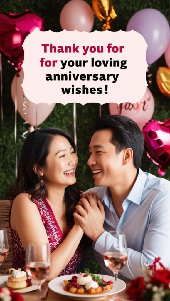 Funny thank you message for Anniversary Wishes